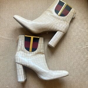 Off White/Cream Booties, 38.5